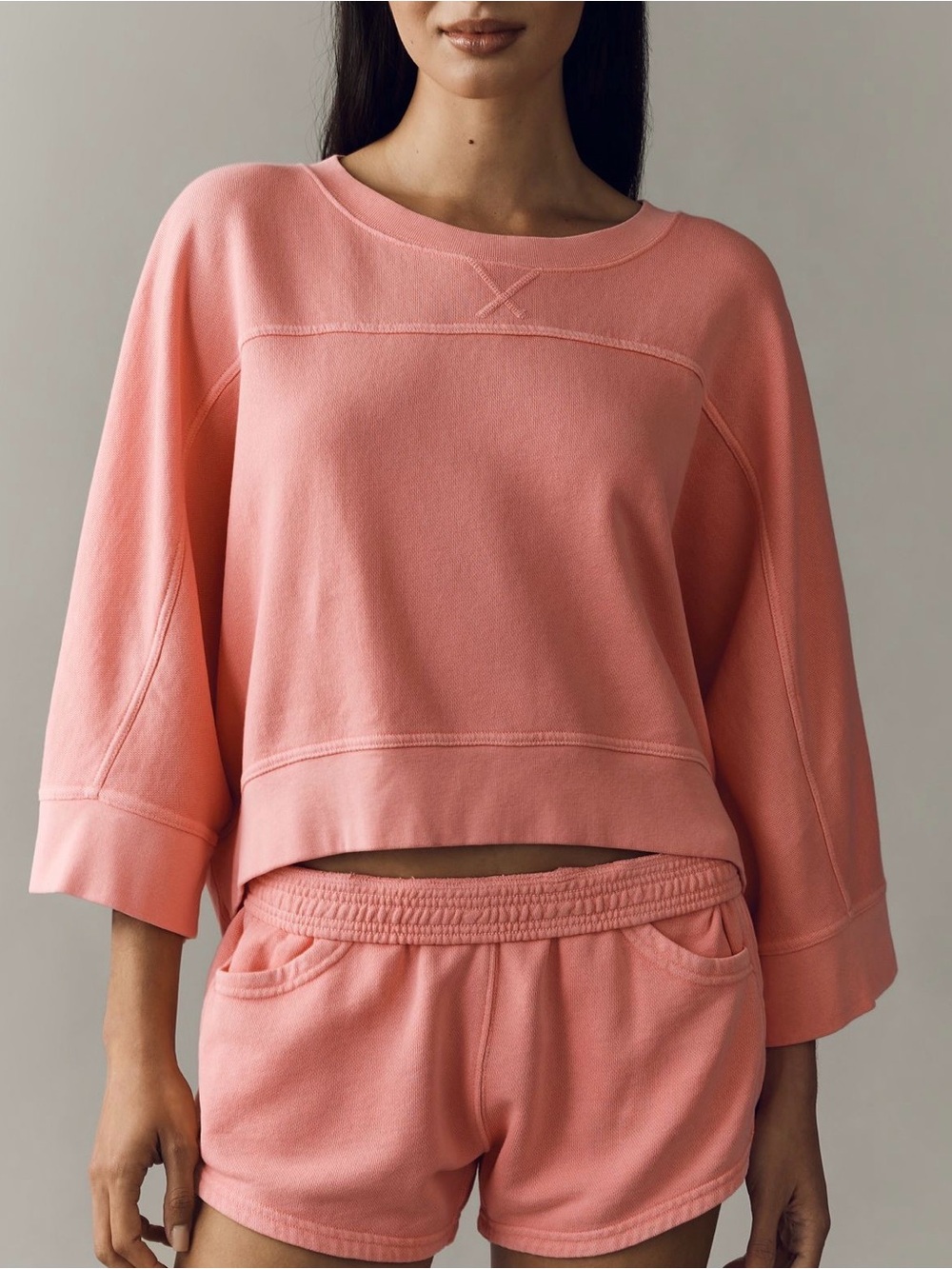Daily Practice by Anthropologie 100% cotton curved oversized top